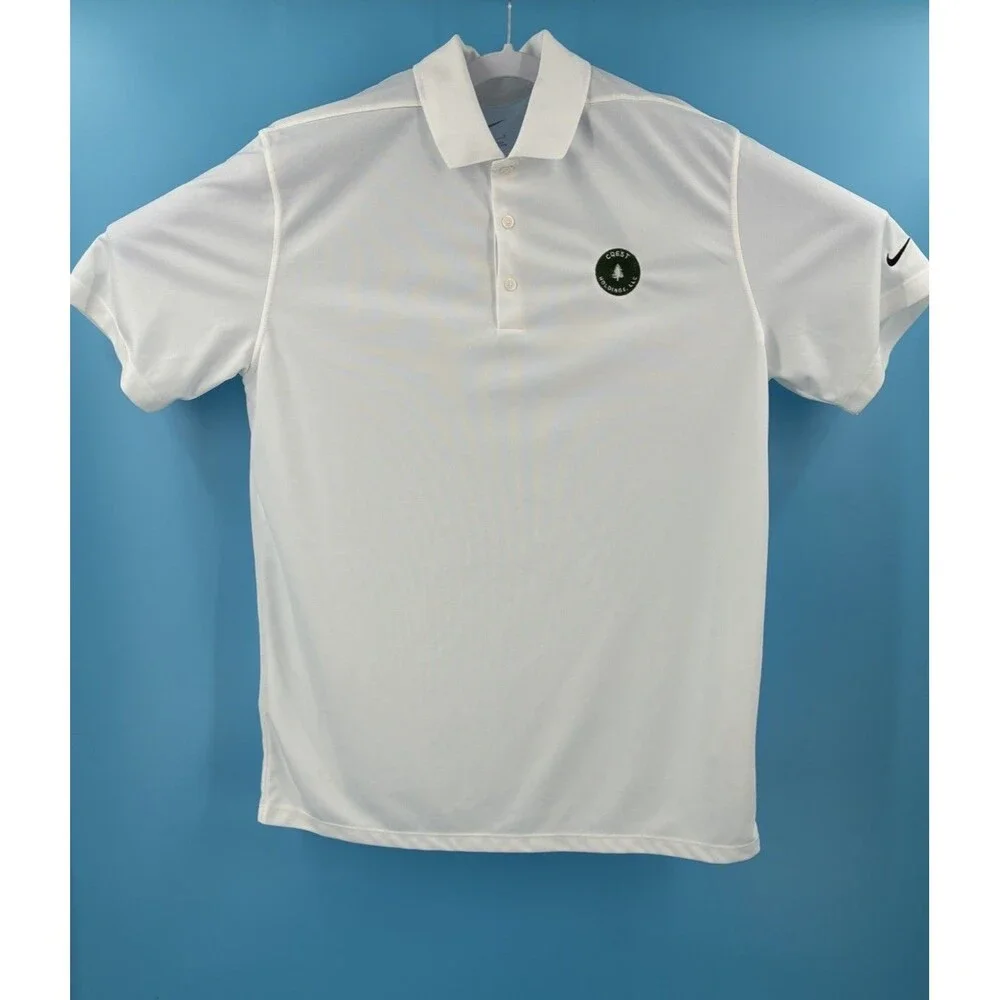 Nike Golf Crest Holdings LLC White Performance Polo Shirt Men’s Large